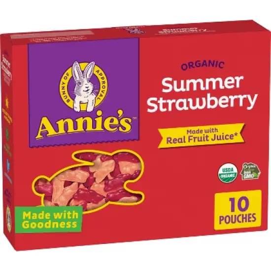 Annie's Organic Summer Strawberry Fruit Snacks - 7oz/10ct image {8}