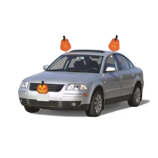 Mystic Industries Pumpkins Decorating Halloween Car Kit - Universal Size - 19" - Orange and Yellow image {1}