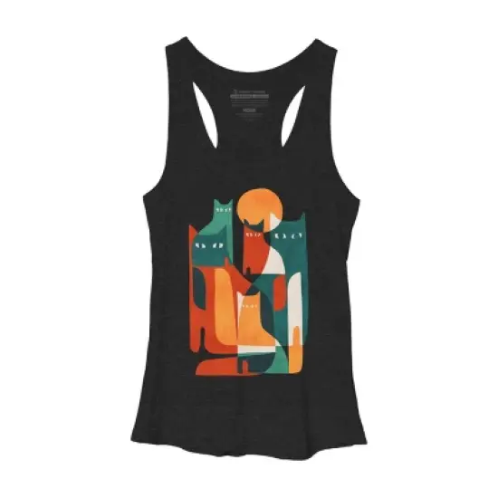 Women's Design By Humans Cat Cat Cat By radiomode Racerback Tank Top image {3}