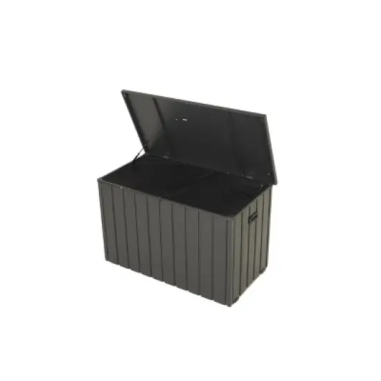 Gulches 200 Gallon Metal Outdoor Storage Box, Gray, Lockable Waterproof Patio Deck Box with Oxford Fabric Bag image {10}