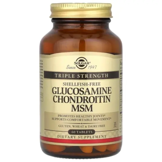 Solgar Glucosamine Chondroitin MSM, Triple Strength, 60 Tablets image {4}