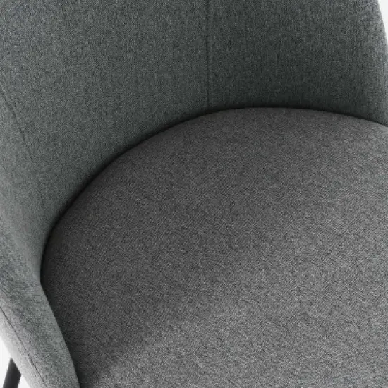 Mona+Nano 5 Piece Black Rectangular Clear Tempered Transparent Glass Table with 4 Upholstered Side Chairs-The Pop Maison image {3}