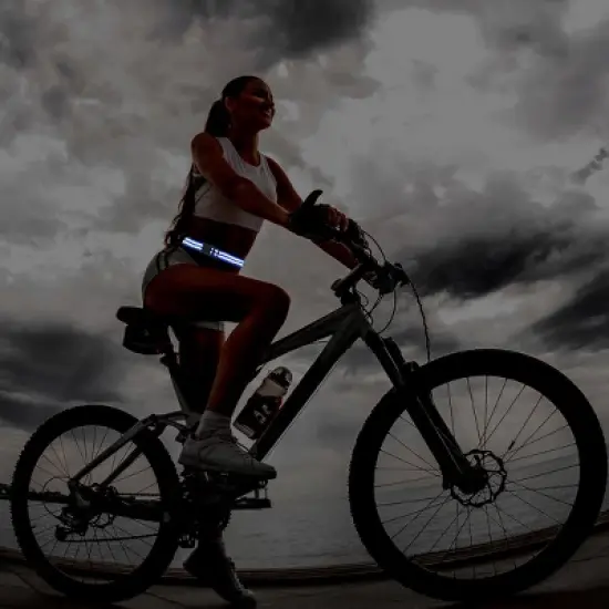 Unique Bargains Reflective Bands for Waist Reflective Belts High Visibility Night Cycling Riding Reflector Tape 2 Pcs image {1}