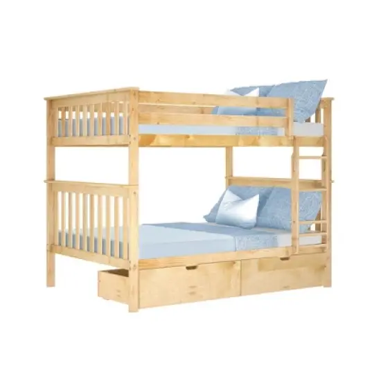 Max & Lily Full over Full Bunk Bed with Storage Drawers image {8}