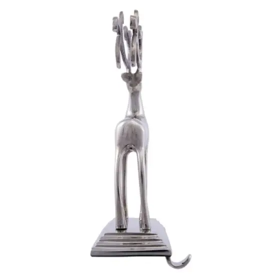 Kurt Adler Silver Reindeer Stocking Hanger image {1}
