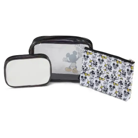 Mickey Mouse 3 Piece Cosmetic Case Set - Black image {6}