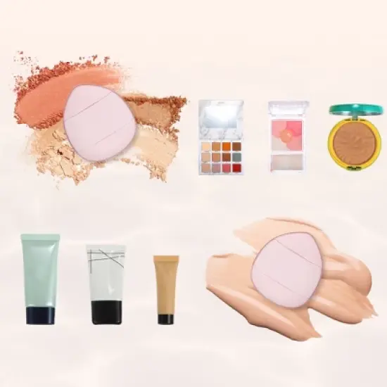 Unique Bargains Fingertip Powder Puff Beauty Makeup Tools 10 Pcs image {5}