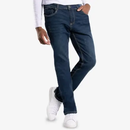 CULTURA Men's Saddle Stitch Slim Denim Jeans image {4}