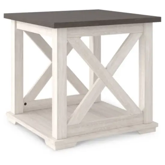 Dorrinson End Side Table White/Black/Gray - Signature Design by Ashley image {2}
