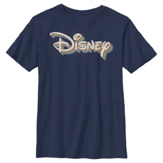 Boy's Disney Retro Logo T-Shirt image {3}