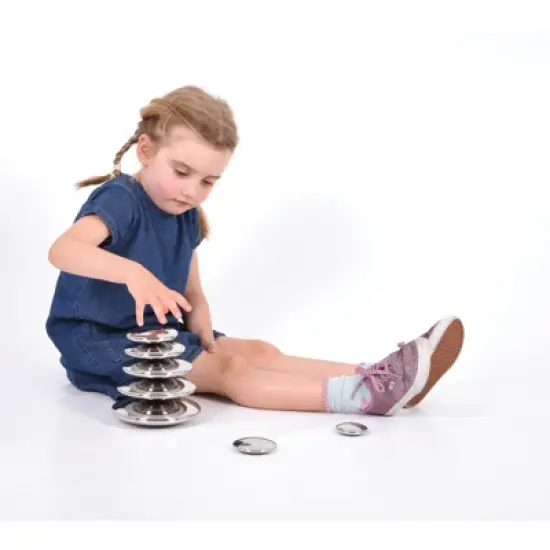 TickiT Sensory Reflective Buttons, Silver, Set of 7 image {3}