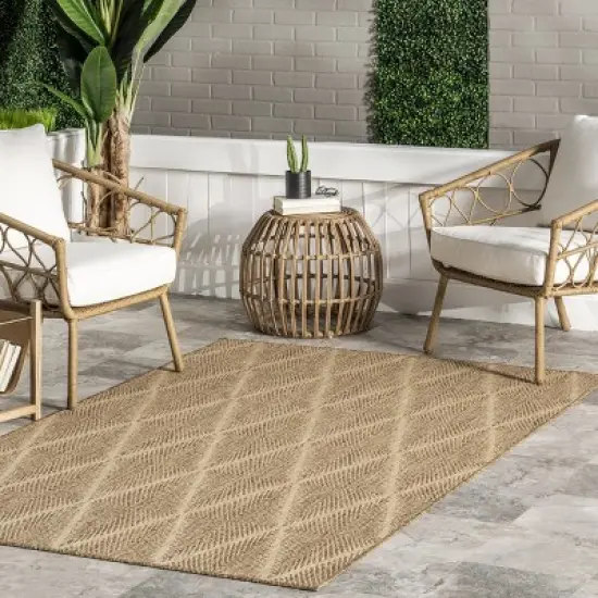 nuLOOM Shona Moroccan Lattice Indoor/Outdoor Patio Area Rug image {1}
