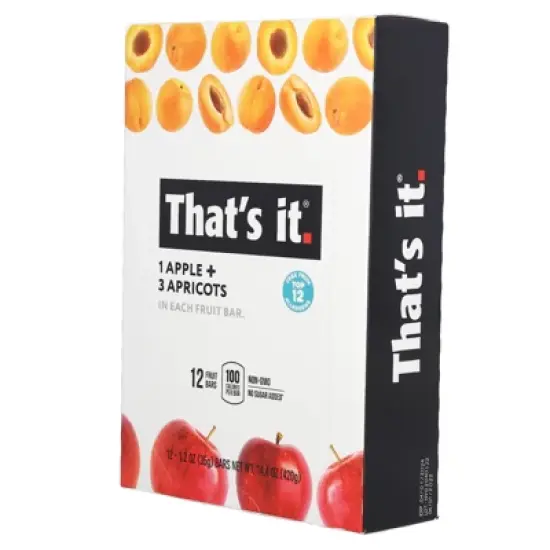That's It Fruit Bars, Apple + Apricots, 12 Bars, 1.2 oz (35 g) Each image {4}
