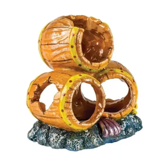 GloFish Barrels Ornament Detailed Aquarium Decor for Fish - L image {3}