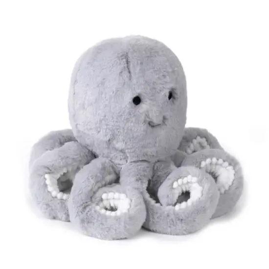 Lambs & Ivy Ocean Blue Plush Gray Octopus Stuffed Animal Toy - Inky image {1}
