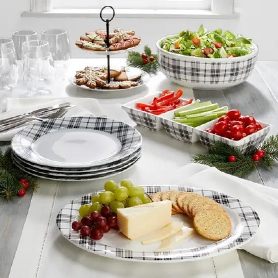 The Lakeside Collection Plaid Entertaining Collection - Condiment Tray image {2}