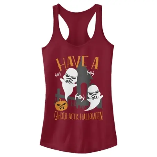 Junior's Star Wars Ghoulactic Halloween Stormtrooper Racerback Tank Top image {5}