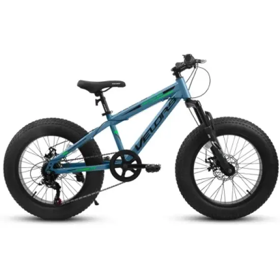 NAYSAYE Bicycle 20 Inch Fat Tire Mountain Bike 7 Speed with Dual Disc Brakes for Teens and Adults, Blue, 51.18"*9.84"*27.17" image {5}