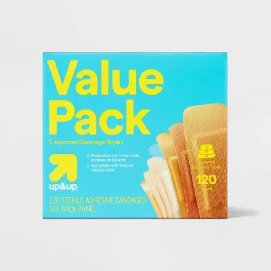 Value Variety Pack Bandages - 120ct - up&up&trade; image {3}